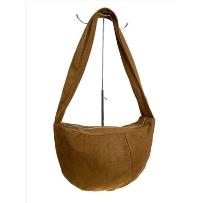 Женская сумка из искусственной замши, цвет коричнево-рыжий