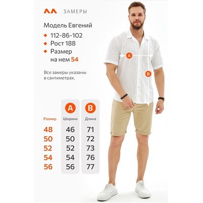 Мужская льняная рубашка с коротким рукавом Happyfox