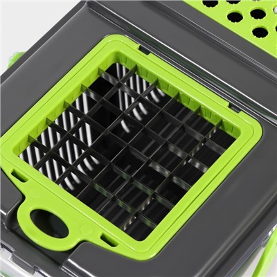 Овощерезка универсальная Chopper, 22 в 1, серая, зелёная