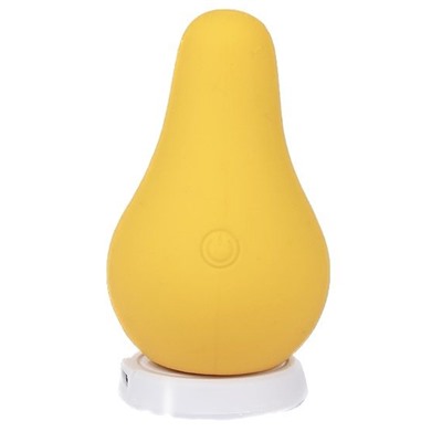 Желтый перезаряжаемый вибратор Juicy Pear - 8,2 см.