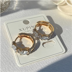 Серьги коллекция "Xuping" покрытие позолота, вставка: фианиты, арт.004.090