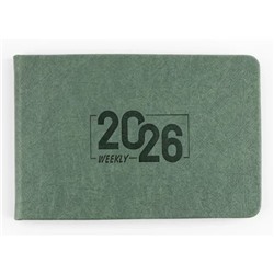 Планинг 2026 г. 160х105 мм 128 стр. "БЕРГАМО" зеленый 310105 Alpha-Trend