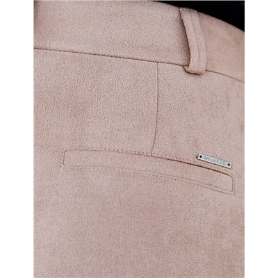 Прямы брюки из искусственной замши