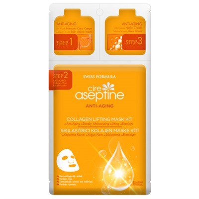 Маска для лица Cire Aseptine ANTI-AGE Collagen Lifting Mask Kit