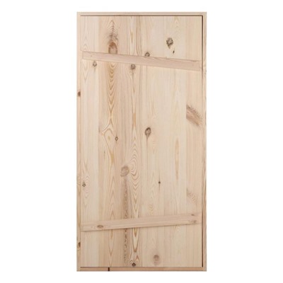 Дверь для бани и сауны, 160×80 см по коробке, сосна, на клиньях, массив, «Добропаровъ»