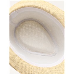 Шляпа мужская MINAKU, размер 58, молочная