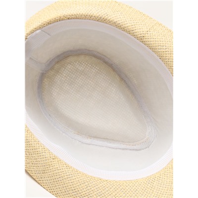 Шляпа мужская MINAKU, размер 58, молочная