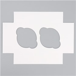 Коробка складная на 2 капкейка с окном «С Новым годом!», 10×16×10 см