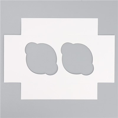 Коробка складная на 2 капкейка с окном «С Новым годом!», 10×16×10 см