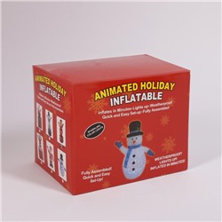 Надувная фигура новогодняя «Зимнее волшебство. Дед Мороз крутится вокруг себя», двигается, 210 см