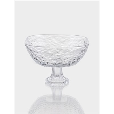 Фруктовница, 20.4×14 см, на ножке, стекло, прозрачная