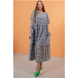 Платье шифон  LOVE052/04/Белый, черный