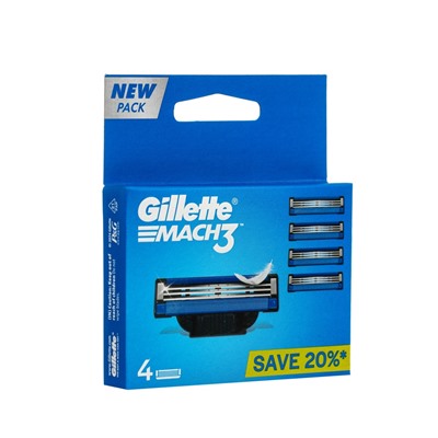 Сменные кассеты Gillette Mach3, 3 лезвия, 4 шт.