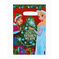 Пакет подарочный, полиэтилен, «С Новым годом», 20×30 см