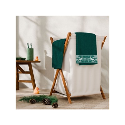 Полотенце махровое «Этель. Счастья», 30×60 см, хлопок 100%