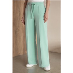 Прямые трикотажные брюки на резинке из футера двухнитки эластичные VILATTE, 1228113