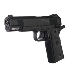 Пистолет пневматический Stalker S1911G кал. 4.5 мм, 3 Дж, корп. пластик, до 120 м/с