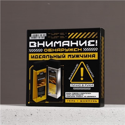 Подарочный набор косметики «Идеальный мужчина», гель для душа 250 мл и шампунь 250 мл, HARD LINE