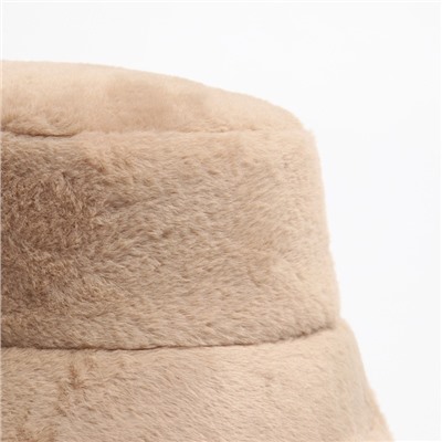 Панама зимняя женская MINAKU, размер one size 52-58, цвет песочный