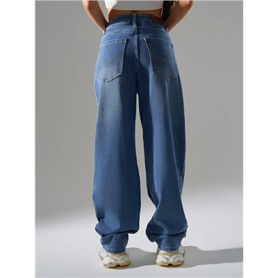 Джинсы багги мом