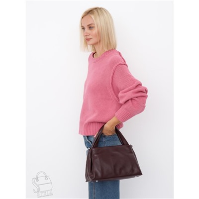 Сумка женская кожаная 0650CH wine red Polina&Eiterou