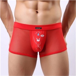 Мужские трусы-боксеры из сетки Cockcon Unzip-Me Boxer с пикантным принтом
