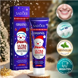 Зубная паста с содой и кальцием Sadoer Baking Soda, 100 гр. Снеговик