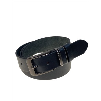 Ремень мужской из натуральной кожи, цвет черный
