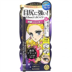 KissMe, Heroine Make, жидкая водостойкая гелевая подводка для глаз, оттенок 01 насыщенный черный, 0,07 г (0,002 унции)