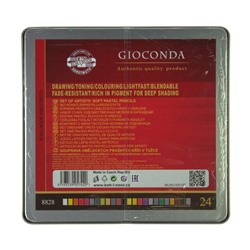 Пастель сухая в карандаше Koh-I-Noor Soft GIOCONDA 8828, набор 24 цвета