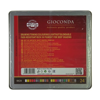 Пастель сухая в карандаше Koh-I-Noor Soft GIOCONDA 8828, набор 24 цвета