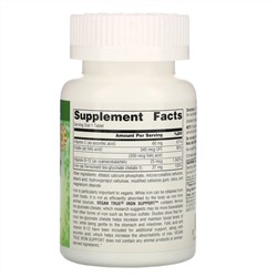 Source Naturals, Vegan True, Iron Support (препарат для поддержания уровня железа, подходит для веганов), 180 таблеток
