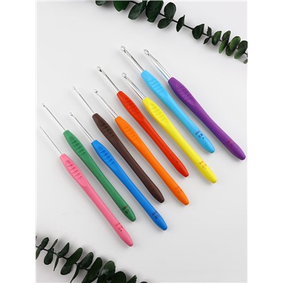 Набор крючков для вязания, d=2-6 мм, 16 см, 9 шт.