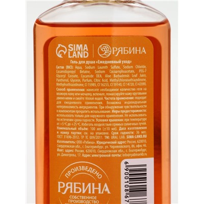 Подарочный набор новогодний: гель для душа, крем для рук и бальзам для губ, аромат печенье, URAL LAB