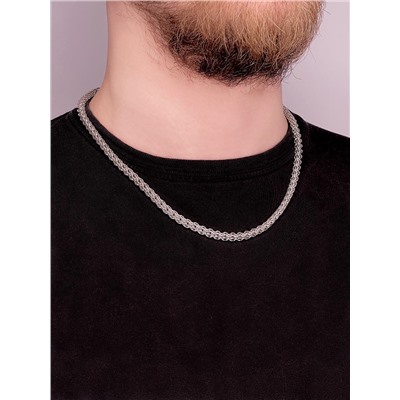 Цепь из серебра Каре родированная, сечение 0,7 каре0,7