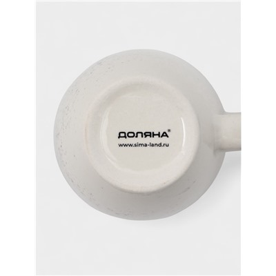 Набор кружек Доляна Nature, 4 шт., 400 мл, керамика, зелёные