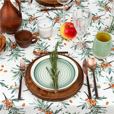 Скатерть «Этель» Berry garden 149×180 см, 100% хлопок, репс 210 г/м²
