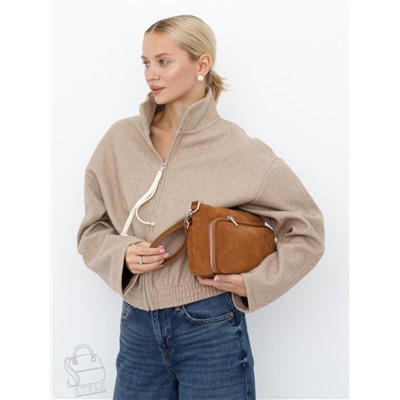 Сумка женская кожаная 8200PEF brown Polina&Eiterou  в Новосибирске