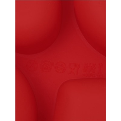 Форма для выпечки «Фигуры и сердце», 16×17 см, 4 ячейки (7×7 см), силикон, МИКС