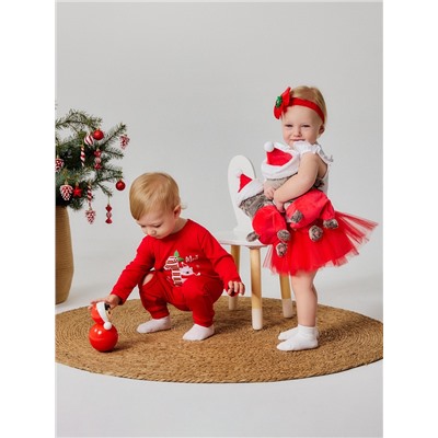 Набор для фотосессии «Крошка Я. Праздничный»: юбка и повязка на голову, красный, рост 62-86