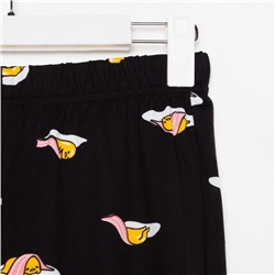 Пижама женская (футболка, брюки) KAFTAN Egg, размер 40-42, чёрная