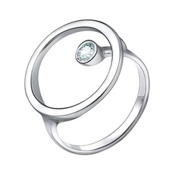 Кольцо из серебра куб.циркон., Л-10497
