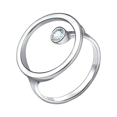 Кольцо из серебра куб.циркон., Л-10497