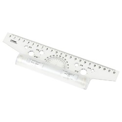 Рейсшина 22 см пластиковый ролик ЛР10 Стамм