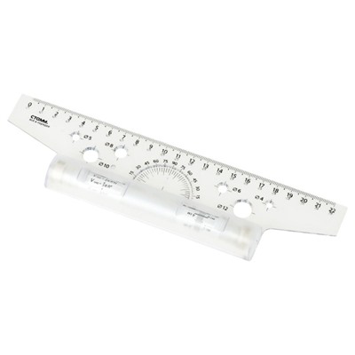 Рейсшина 22 см пластиковый ролик ЛР10 Стамм