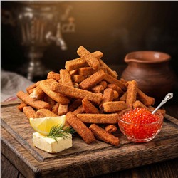 Гренки пшеничные со вкусом красной икры