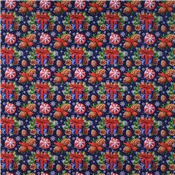 Бумага оберточная для сувенирной продукции в рулонах, с полноцветным декоративным рисунком, плотностью 80 г/м2 / 100х70