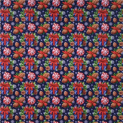 Бумага оберточная для сувенирной продукции в рулонах, с полноцветным декоративным рисунком, плотностью 80 г/м2 / 100х70