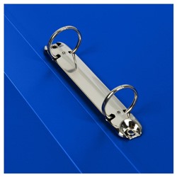 Папка пластиковая 2 кольца 40мм ММ-30598 "Стандарт" синяя 700мкм Стамм