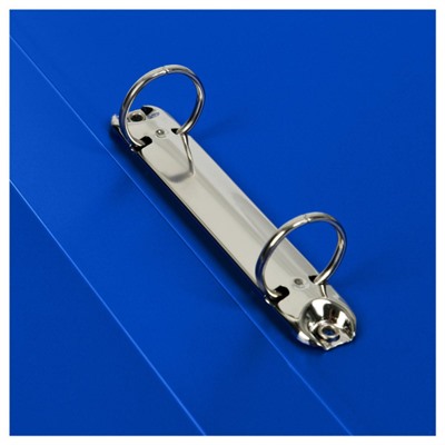 Папка пластиковая 2 кольца 40мм ММ-30598 "Стандарт" синяя 700мкм Стамм